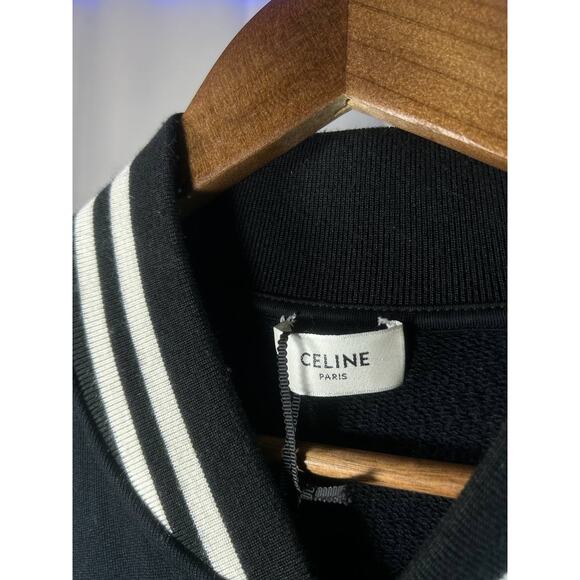 Celine Black & White Teddy Varsity Jacket (Minor Discolor) - Picture 11 of 16